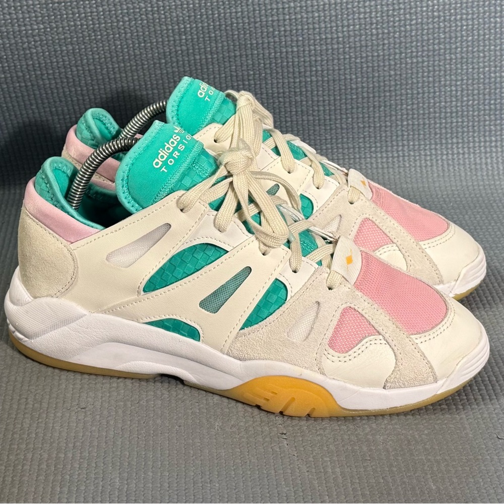adidas‎ Originals Dimension Lo Cloud White/Off White/Green/Pink Shoes Men Sz 8.5
